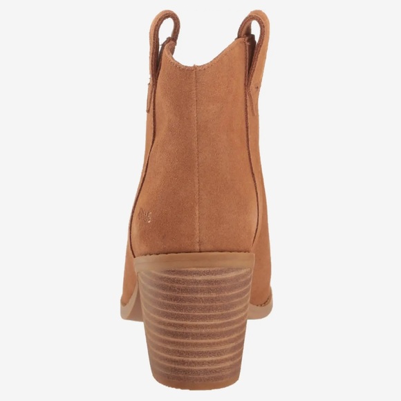 NWT TOMS CONSTANCE Heeled Boots 9.5 Tan Suede NEW NWOB no box Booties - Picture 3 of 7